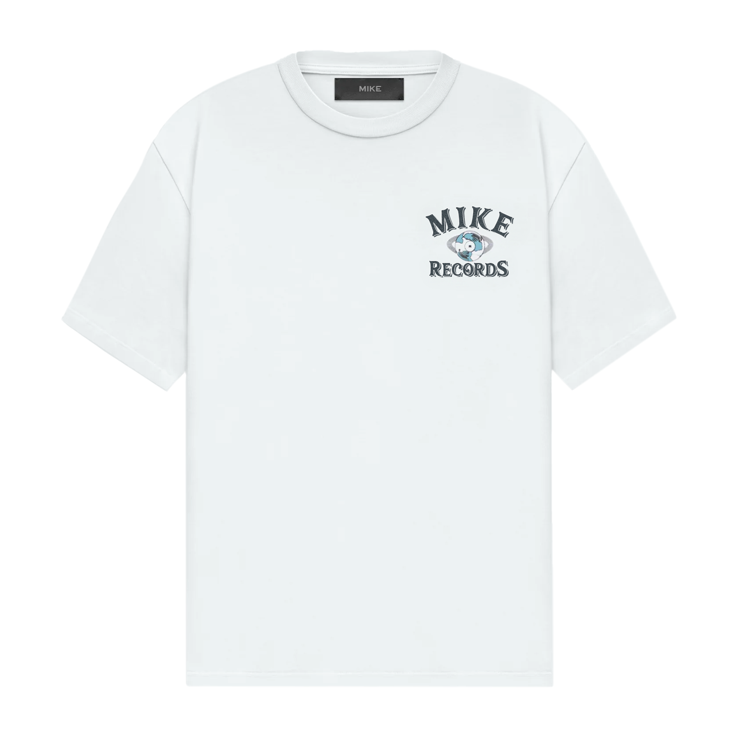 White Record Label Tee - Mike Clothes