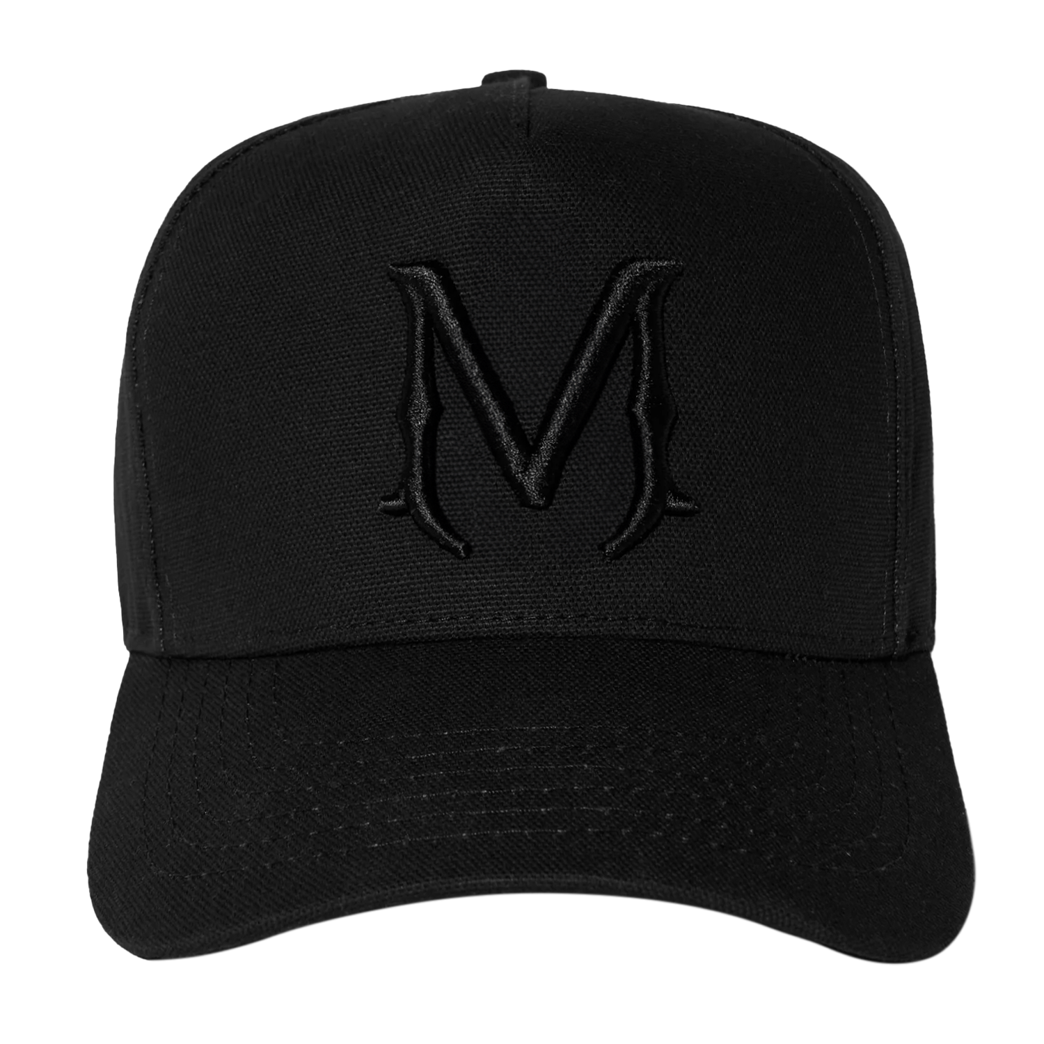 Black/Black Monogram Cap - Mike Clothes