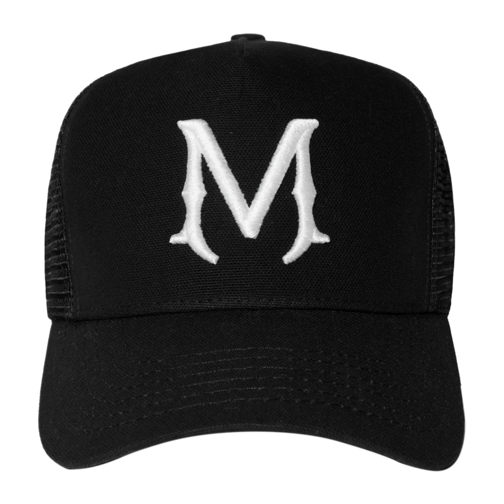 Black/White Monogram Cap - Mike Clothes