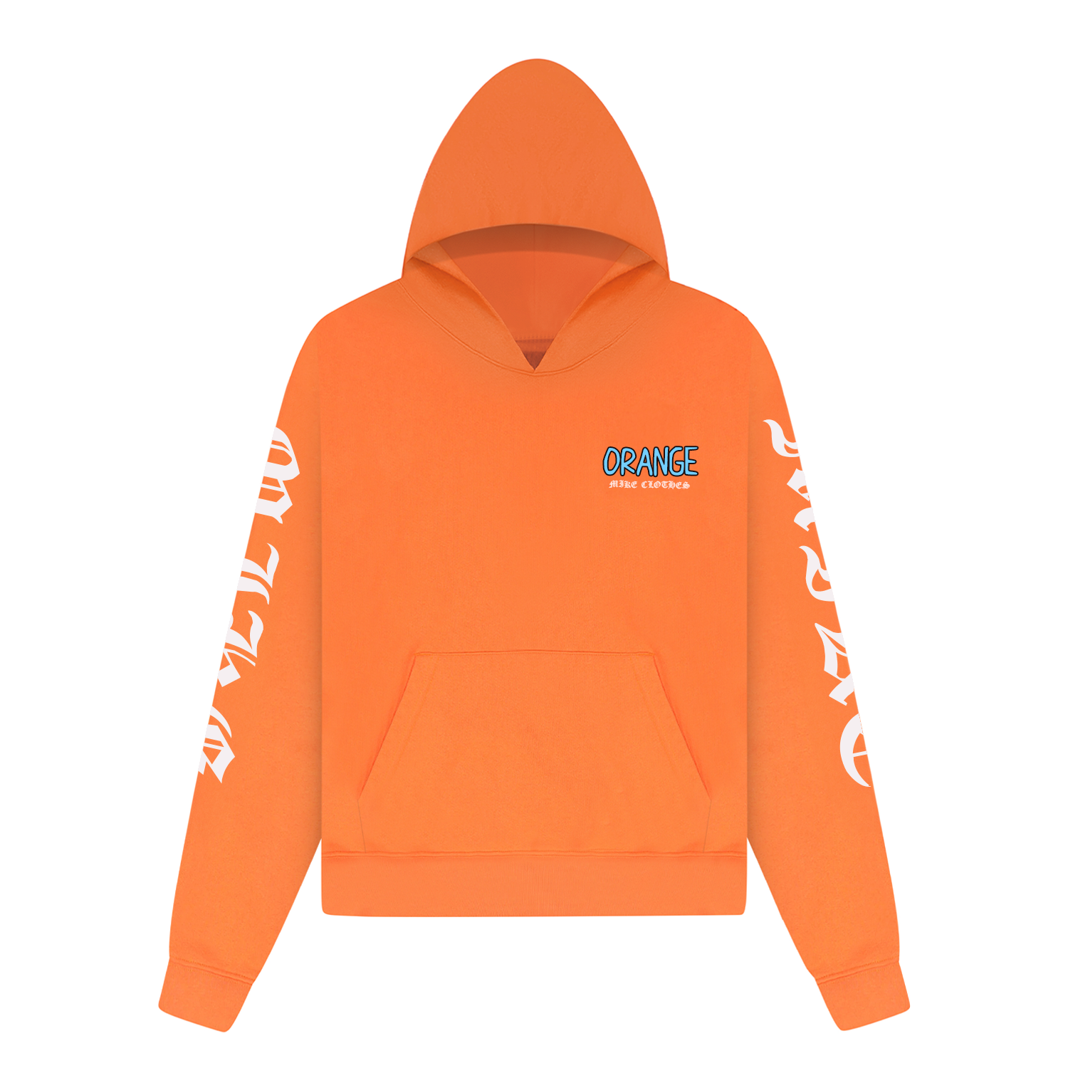 Orange Comic Logo Hoodie - Mike Clothes